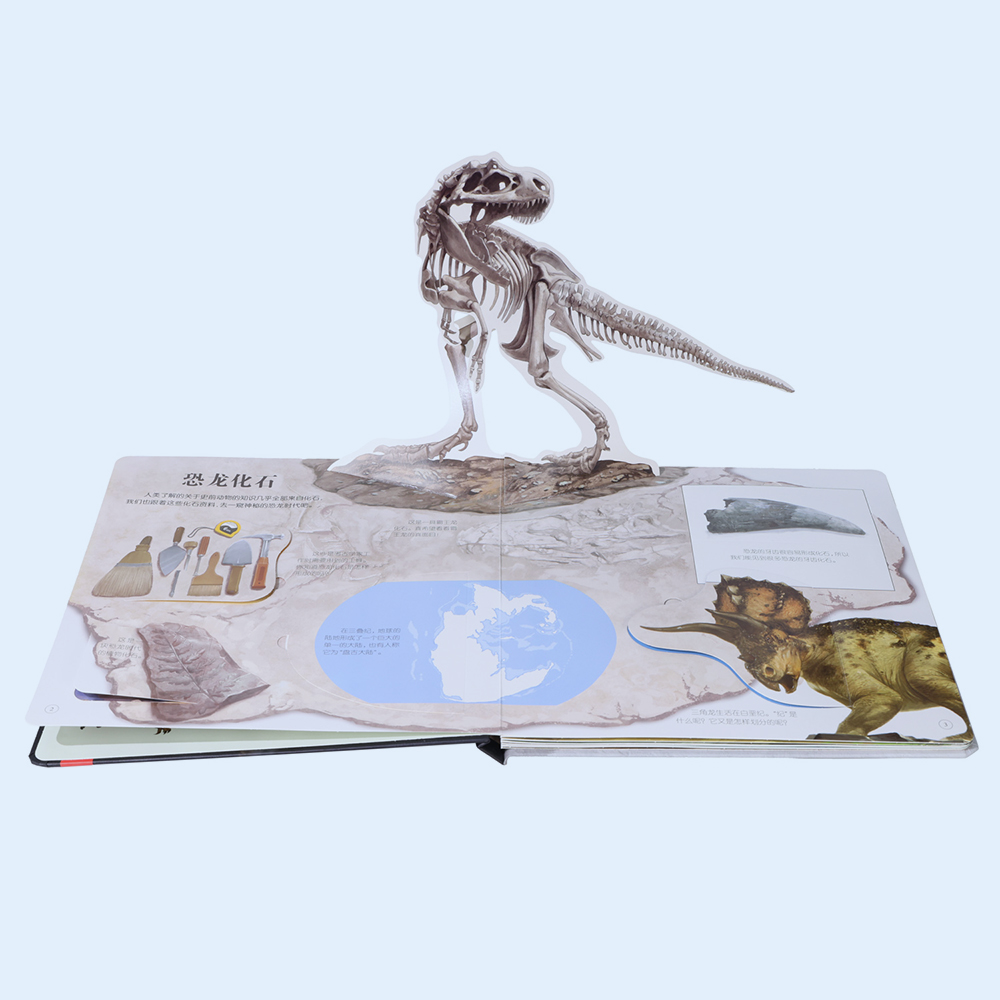 Professional Custom Pop up 3D Book for Dinosaur