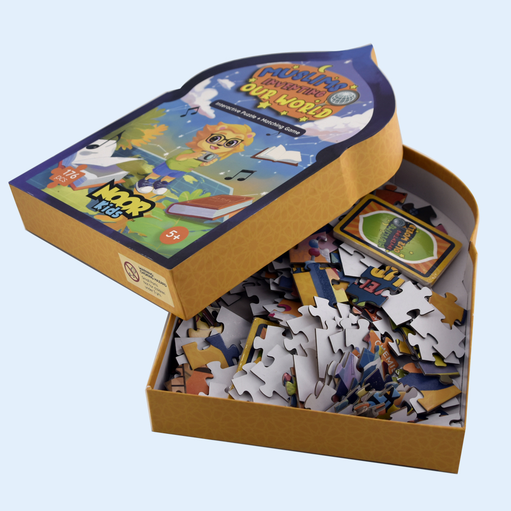 Customized 176-Piece Jigsaw Puzzles in Different Shapes with Hardcover Boxes