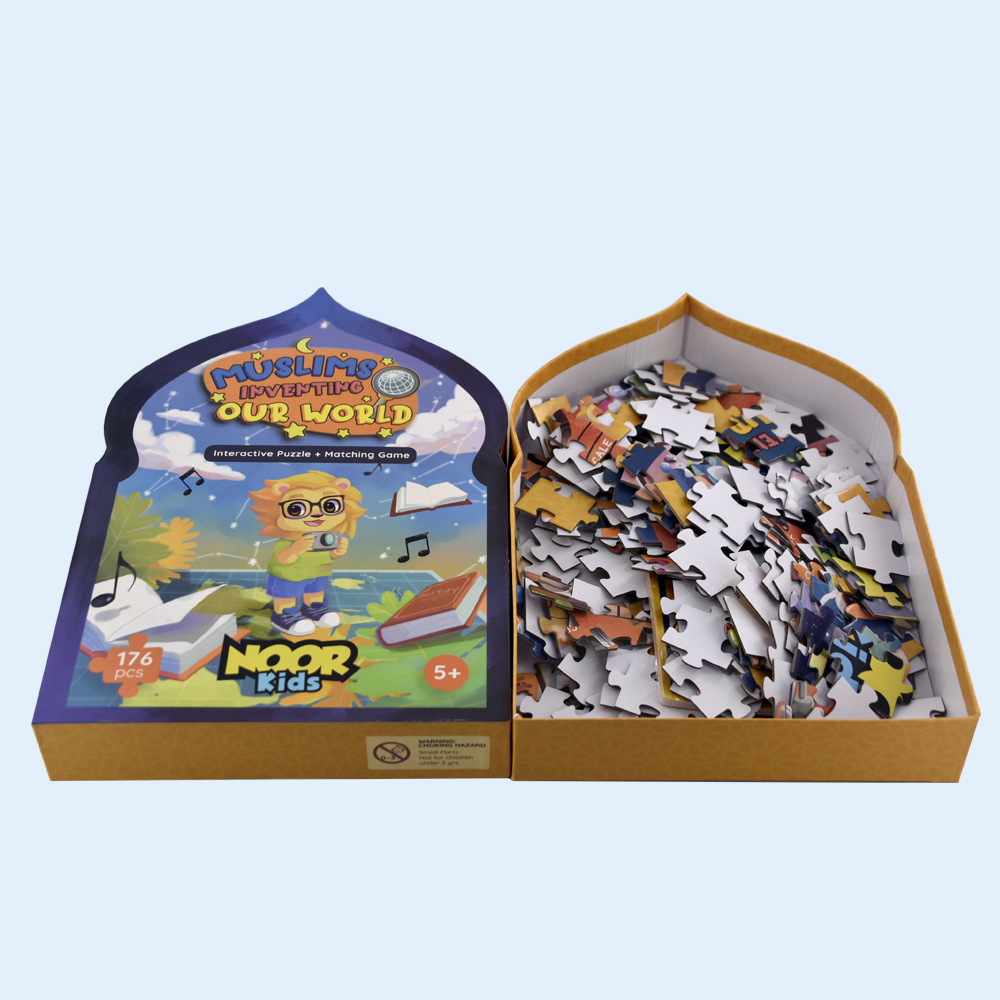 Customized 176-Piece Jigsaw Puzzles in Different Shapes with Hardcover Boxes