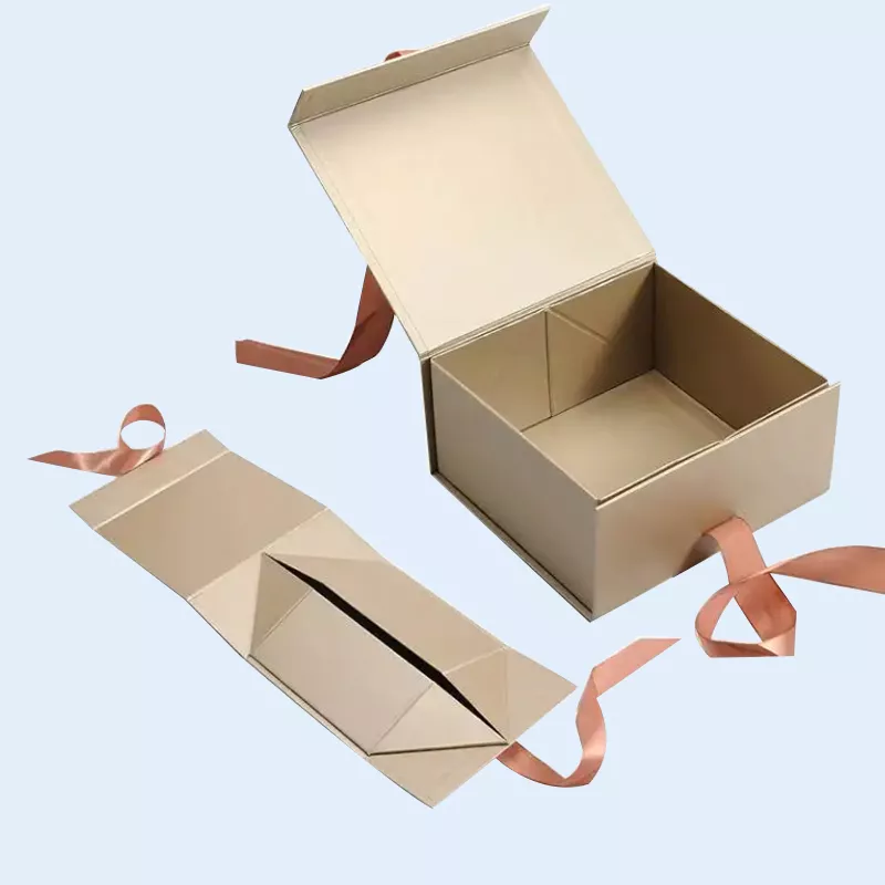 Hardcover Box Folding Box Ribbon Handle Packaging Custom Printing