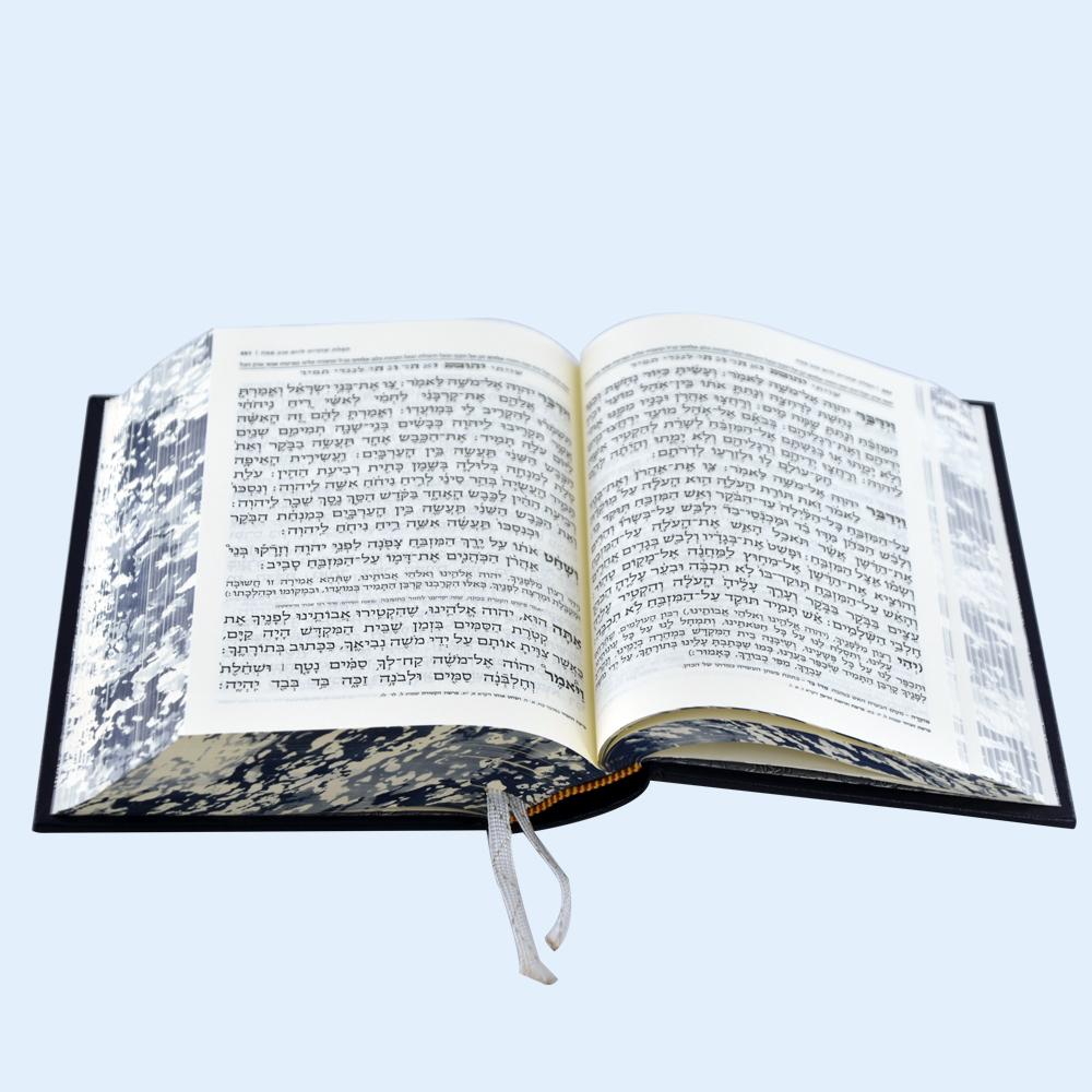 Custom-Made Bible Book with Exquisite Cover and Silver-Embossed Parchment Paper