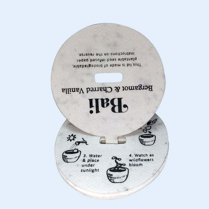 Round Seed Paper with Candle Holder