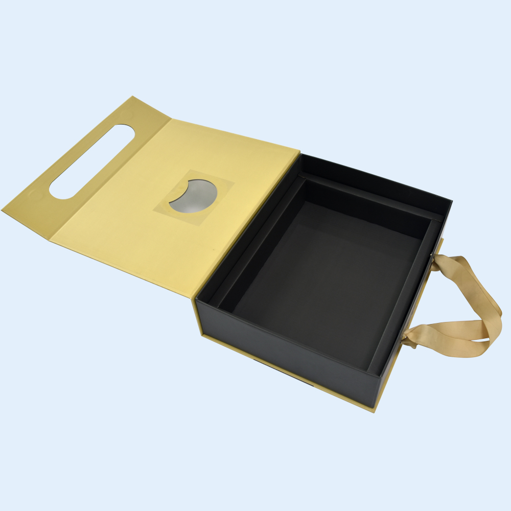 Custom Logo Magnet Lid Gift Box with PVC Window