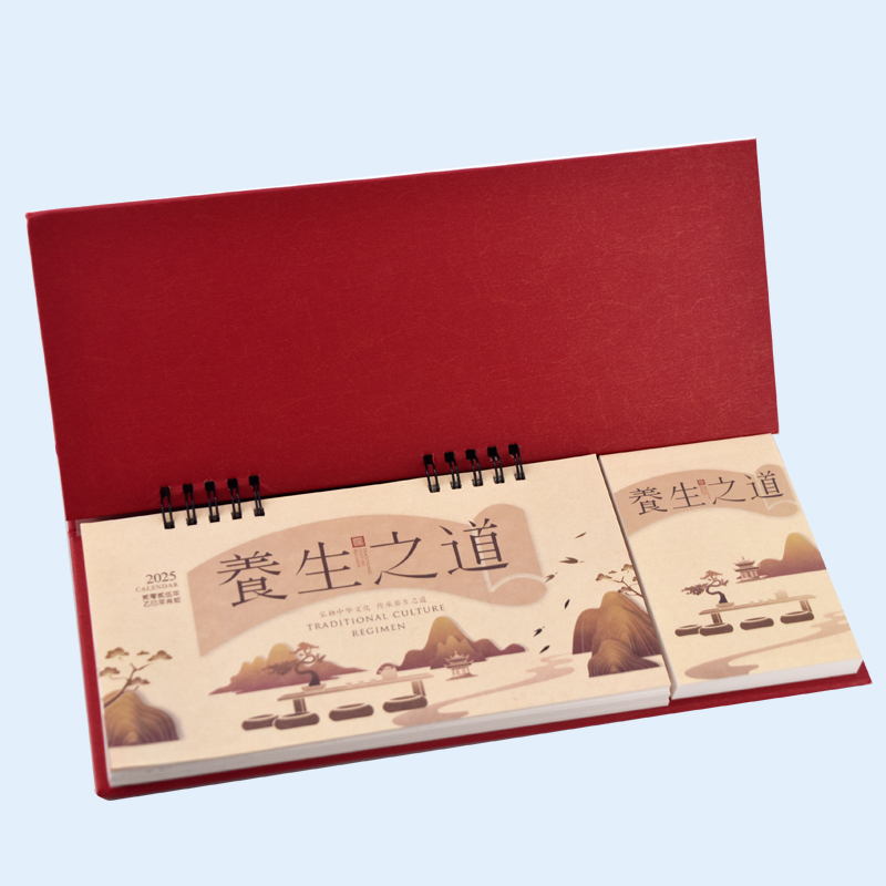 2025 Perfessional Custom Printing Multi-Function Desk Calendar with Notepad