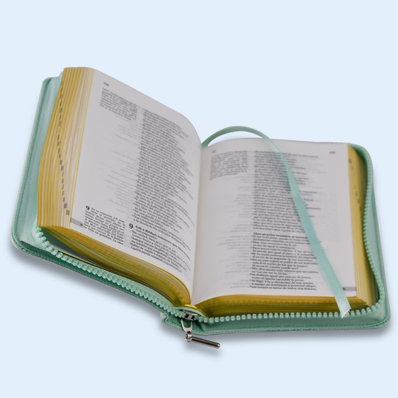 Customized PU Softcover Zipper Children Bible