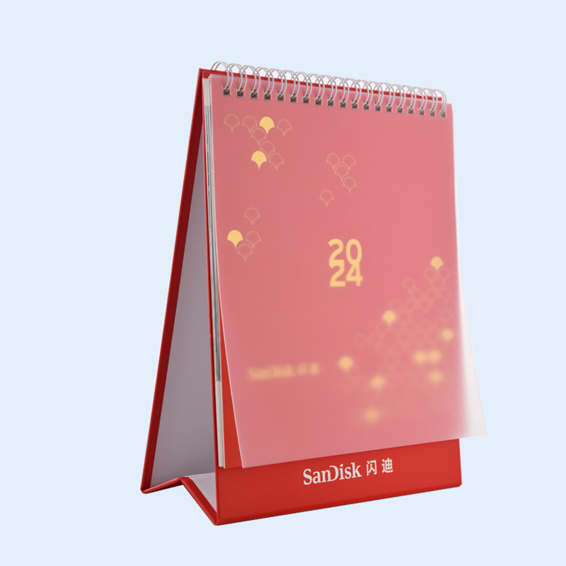 Table Calendar Company Desk Calendar Custom Printing C2s 350GSM Paper