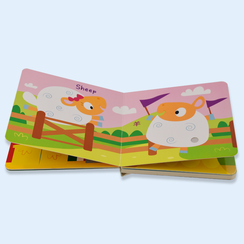 Children Push Button Sound Books Audio Board Book with Buttons Sound Module