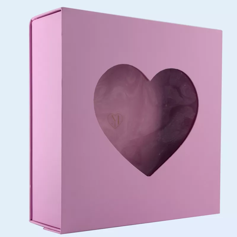Clothing Packaging Gift Box with Heart-shaped Window