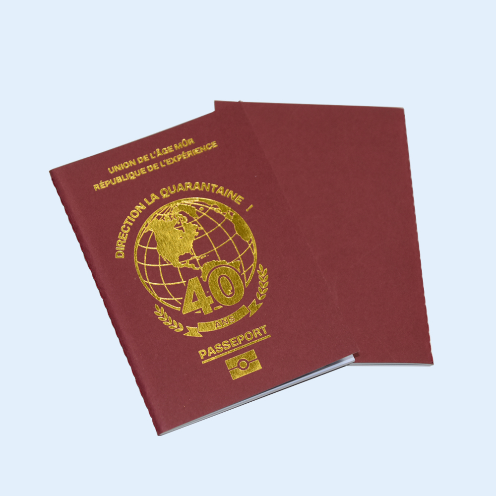 Hot Stamping PU Leather Brochure Booklet Custom Printing