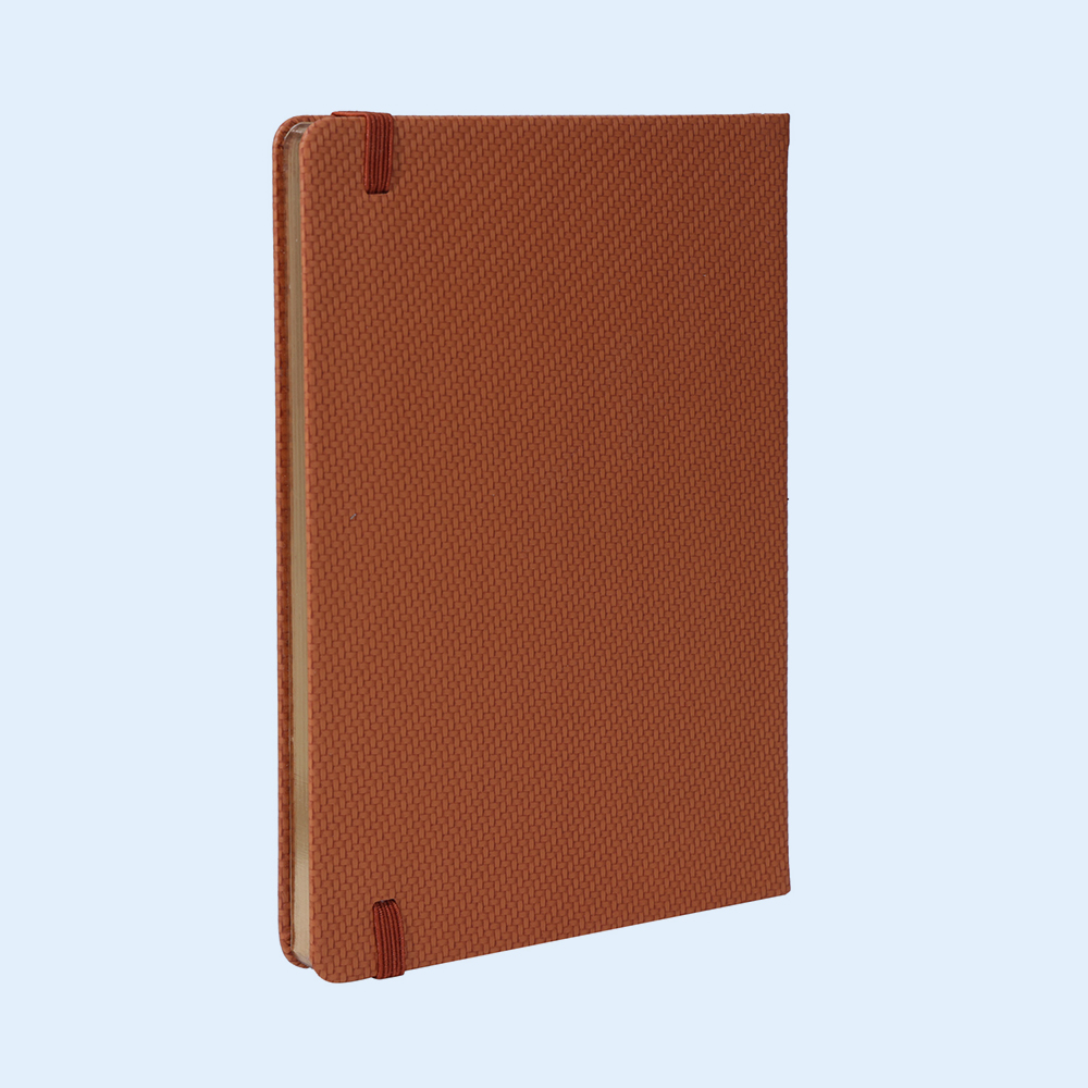 Customized Office Brown PU Leather Diary Hardcover Notebook