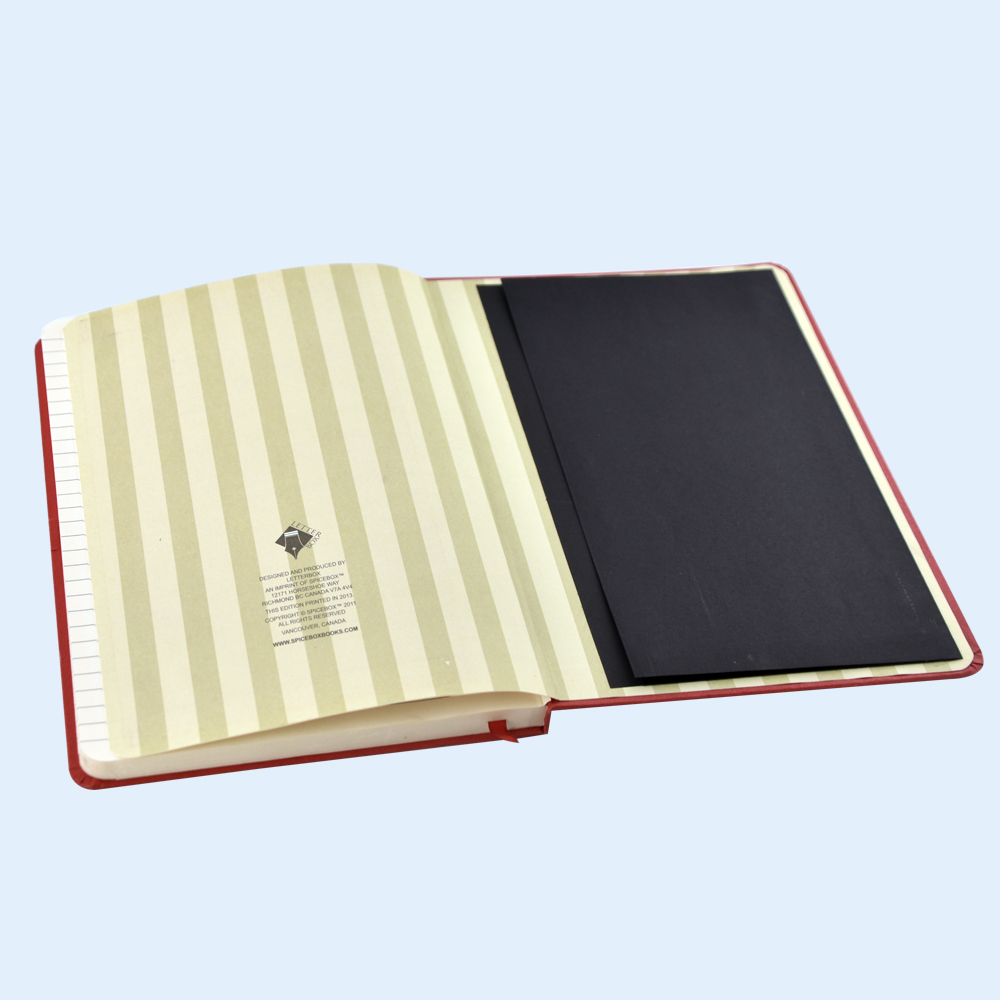 Customized Office Red PU Leather Diary Hardcover Notebook