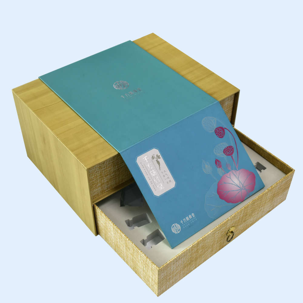 Double Layer Drawer Gift Box with EVA Inner Tray
