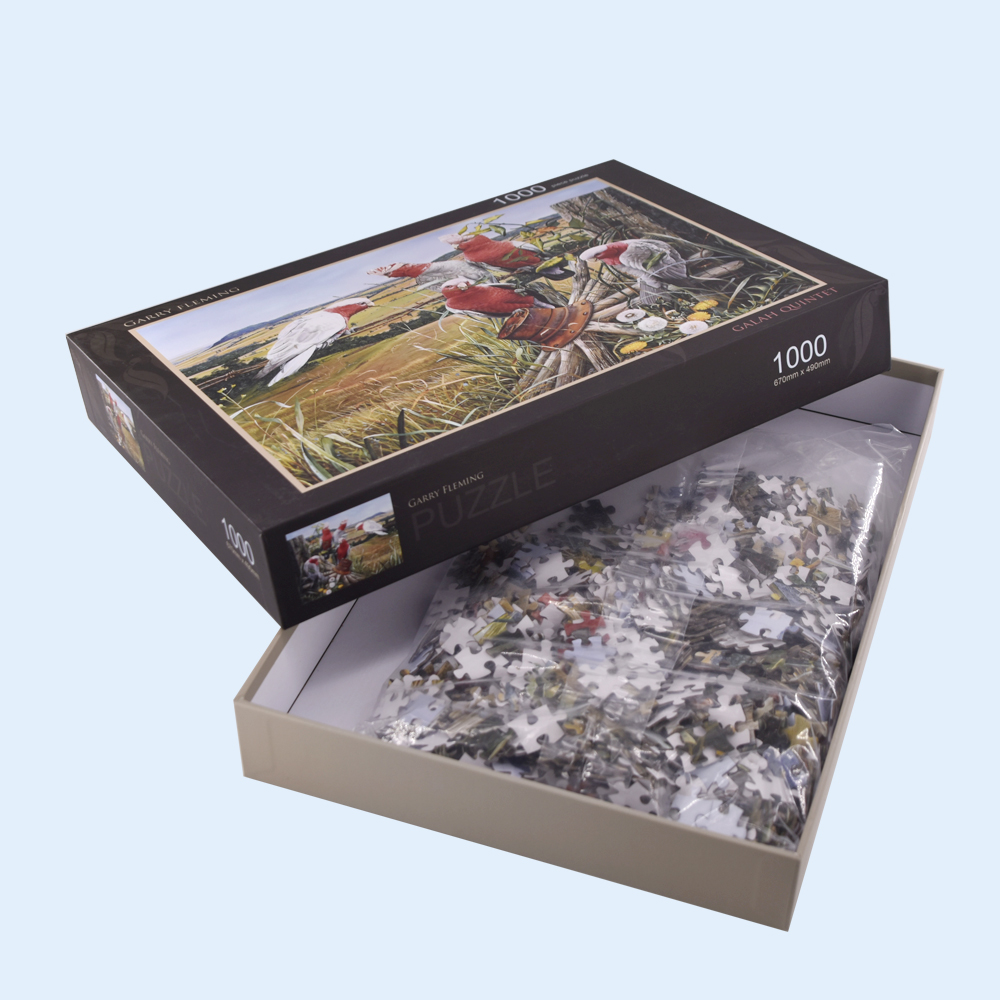 1000-Piece Puzzle Set with Custom Cardboard Box for Game Parties