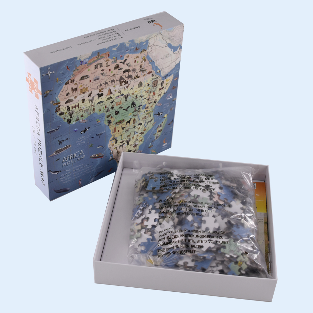 Custom 1000 Pieces Paper Puzzle Paperboard Puzzles Children Toy Jigsaw Puzzle Game