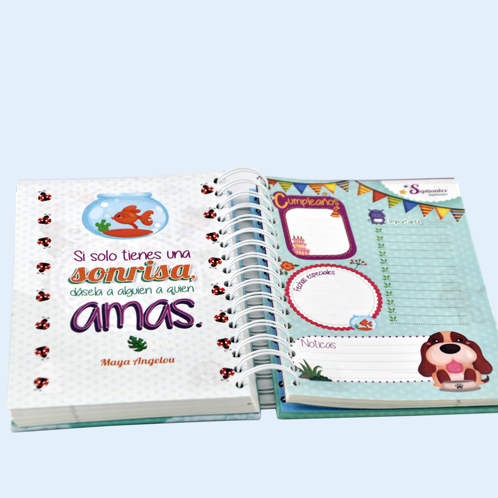 New Style Spiral Notebook with Hardcover Exercise Notebooks for Kids