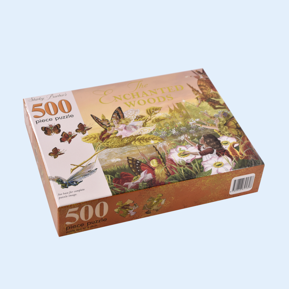 Customized 500 Pieces Jigsaw Puzzle Characters with Rigid Box Packaging
