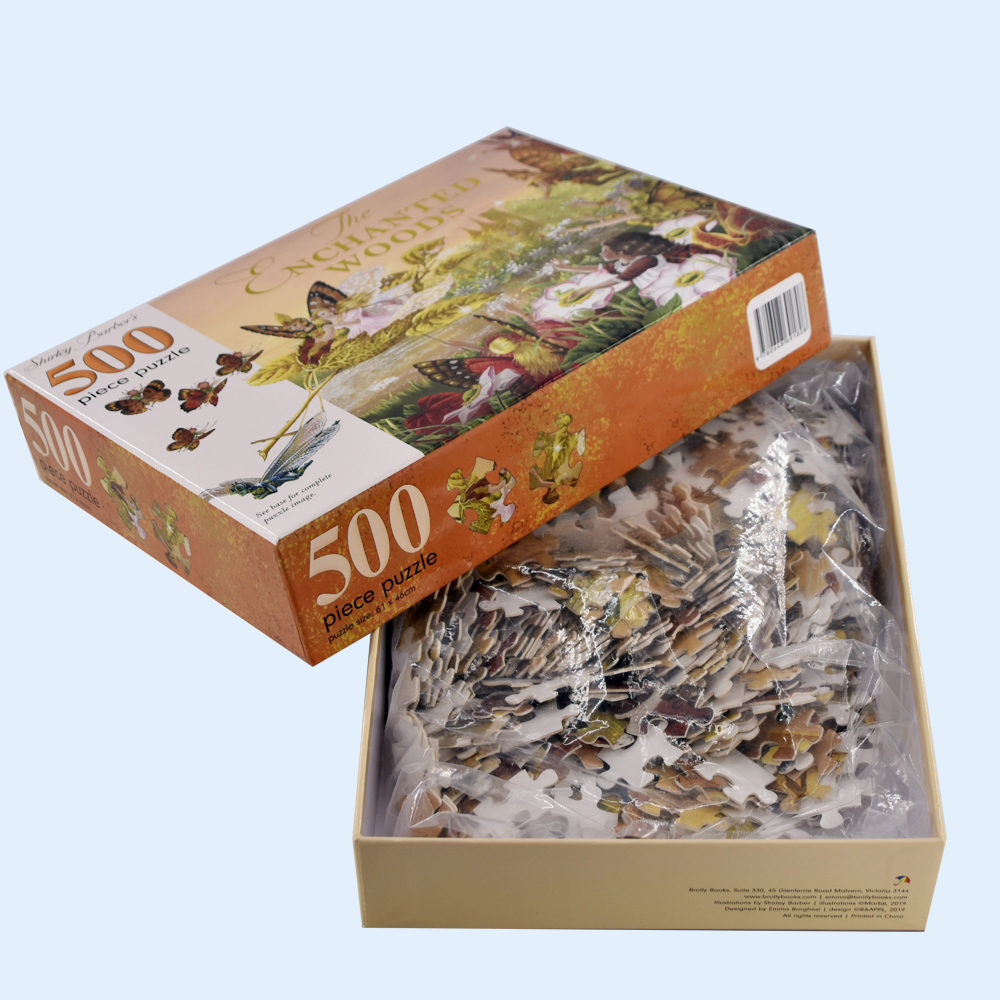 Customized 500 Pieces Jigsaw Puzzle Characters with Rigid Box Packaging