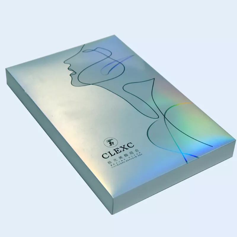 Silver Cardboard Skincare Lid & Bottom Paper Box