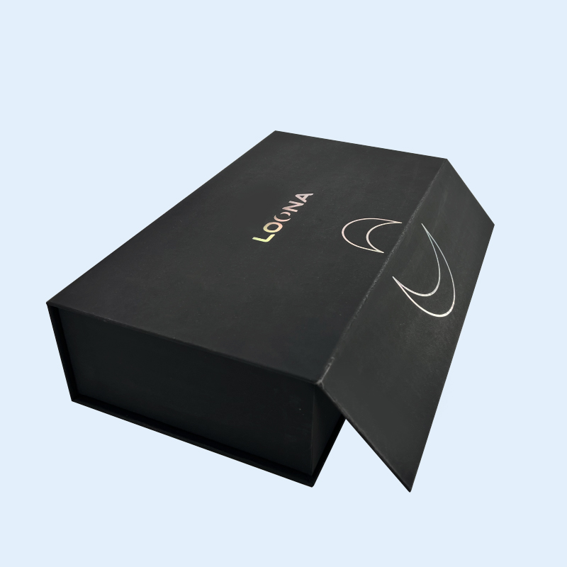 Customized Black High Quality UV Gift Packaging Cardboard Box Printing