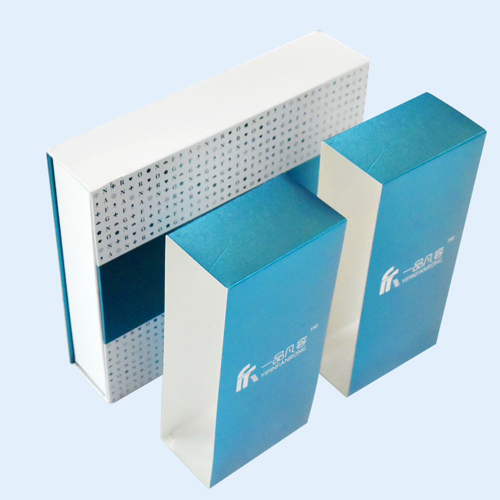 Custom Hardcover Box with Left and Right Envelope for Skincare Products