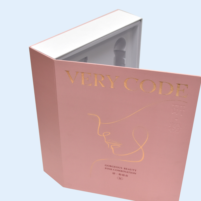 Customized Skincare Packaging Box with Golden hot Stamping