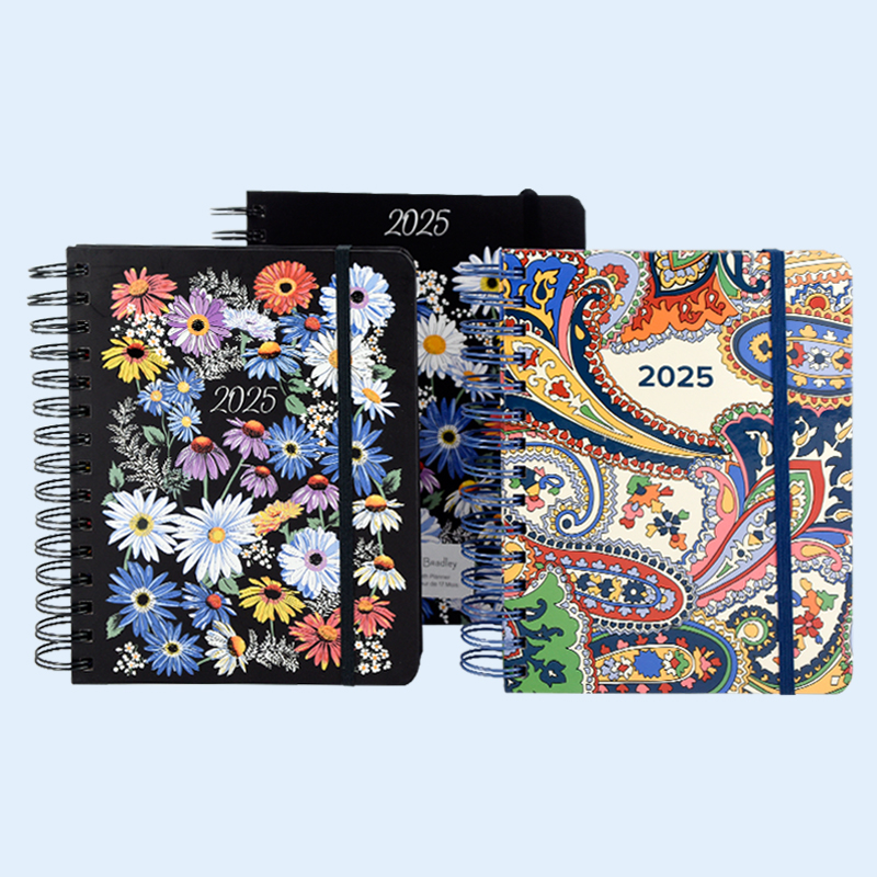 Customized Special Pattern Hardcover Journal Delicate Wire-O Notebooks