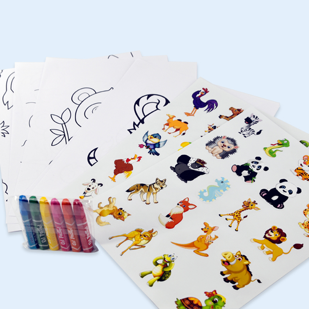 2026 Customized Color Printing Animals Activity Sticker Book for Children