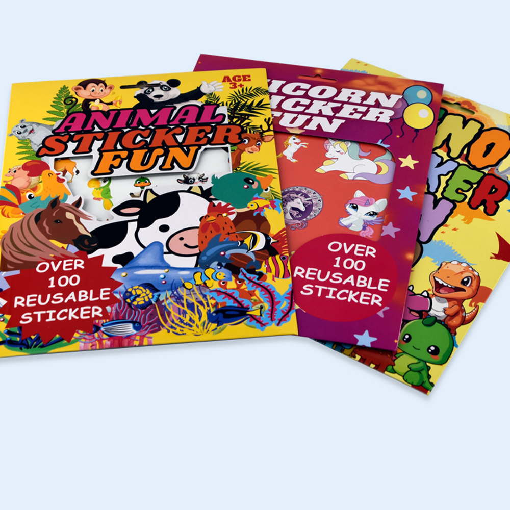 2026 Customized Color Printing Animals Activity Sticker Book for Children